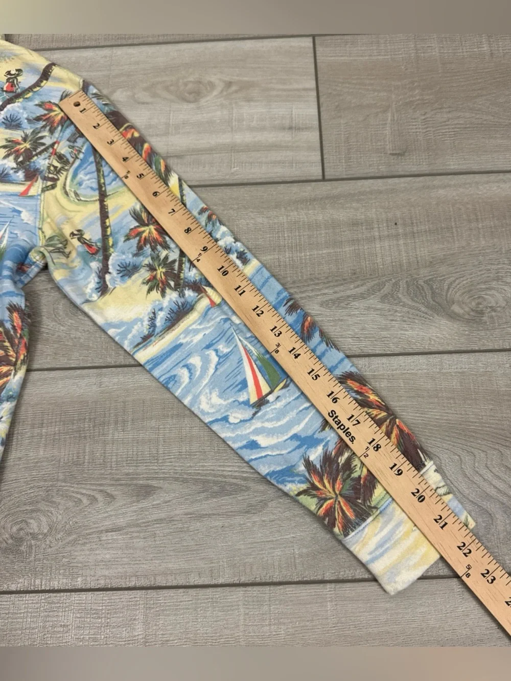 POLO RALPH LAUREN Hawaiian Print Jacket Hoodie Full Zip 100%‎ cotton Pockets
